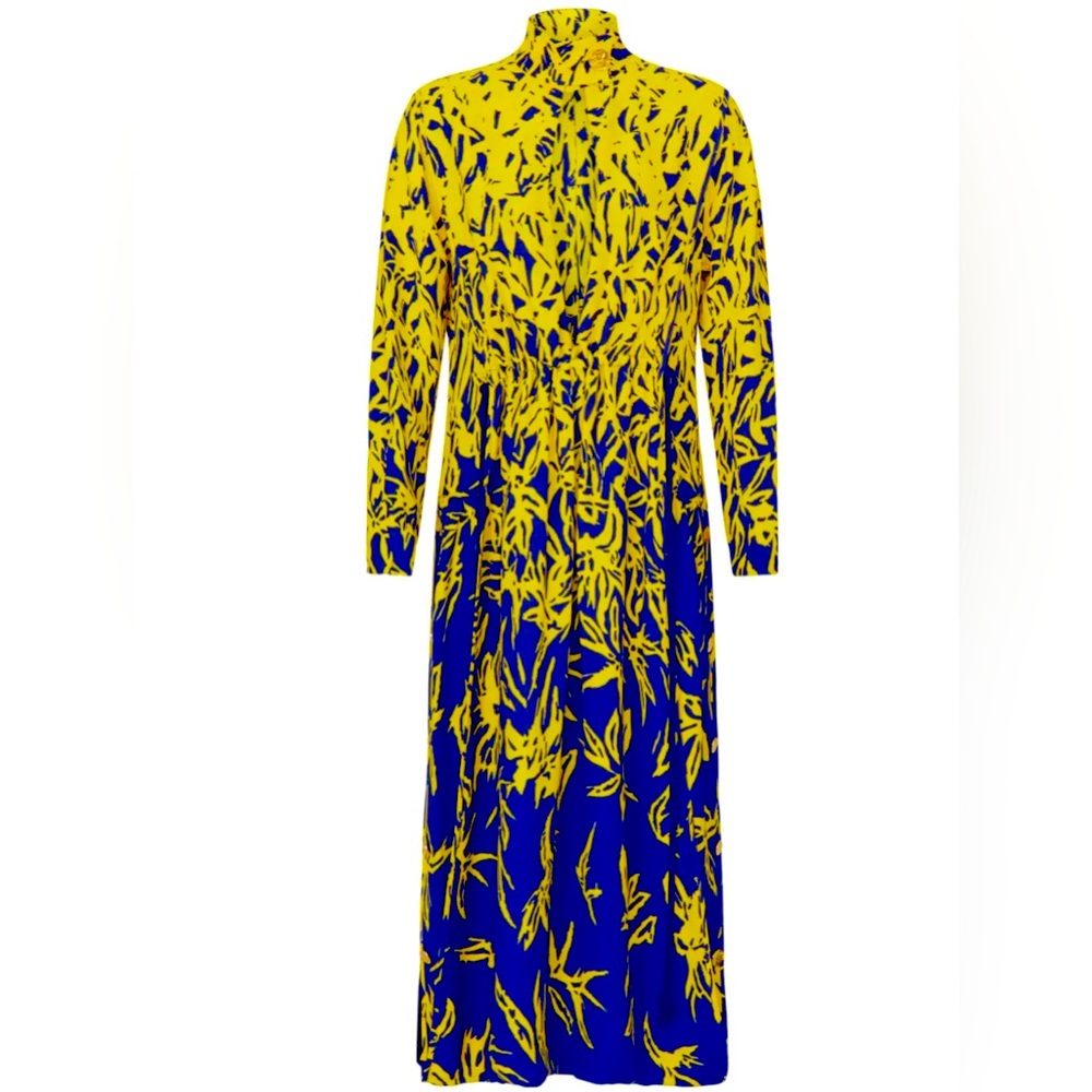 Proenza Schouler Degrade Floral Long Sleeve Dress